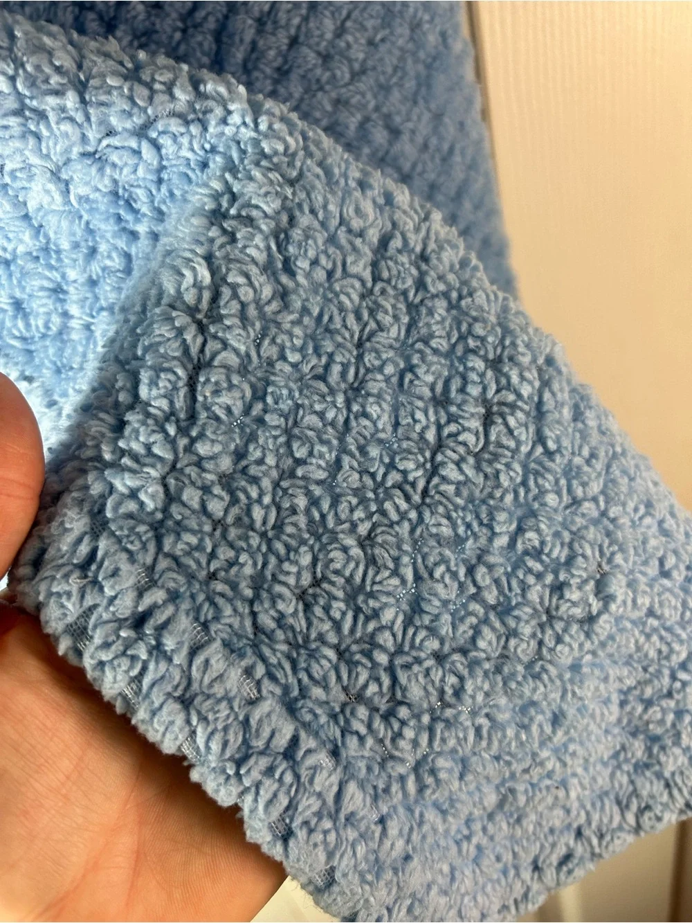 Huddles & Lots of Cuddles Football Baby Blanket Blue Textured Red Stars RN 36753